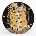 talerzyk na ciasta klimt czarny złoty