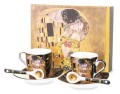 filiżanki do espresso z porcelany klimt czarny z pudełkiem