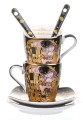 filiżanki do espresso z porcelany klimt czarny komplet