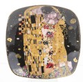 spodeczek z porcelany klimt czarny komplet