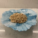 -23% Wiosenna Okazja, Patera szklana, niebieska, 28x29cm