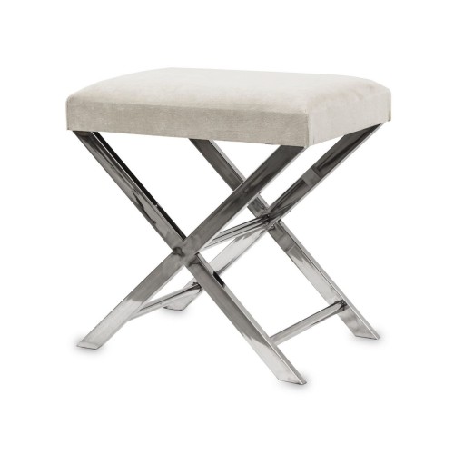 siedzisko beż kwadratowe, z krzyżowymi nogami