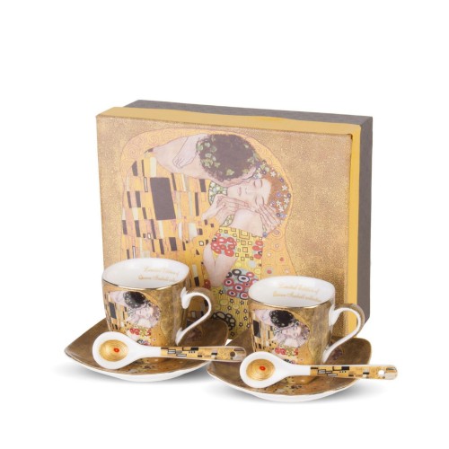 filiżanki do espresso klimt z porcelany złota zestaw