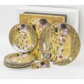 Komplet do ciasta z łopatką klimt złoty z pudełkiem