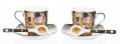 filiżanki do espresso z porcelany klimt czarny komplet
