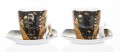 filiżanki do espresso z porcelany klimt czarny komplet