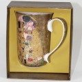 kubek z porcelany złoty klimt duży