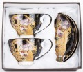 filiżanki z porcelany klimt czarne na perzent