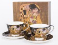 filiżanki z porcelany klimt czarne na perzent