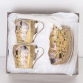 filiżanki do espresso klimt z porcelany złota zestaw