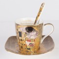 filiżanki do espresso klimt z porcelany złota zestaw