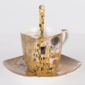 filiżanki do espresso klimt z porcelany złota zestaw